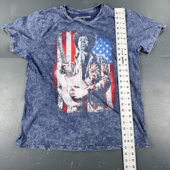 Jimi Hendrix Shirt Womens XL Blue Acid Wash Karl Ferris Pyschedelic Photography - Picture 5 of 6